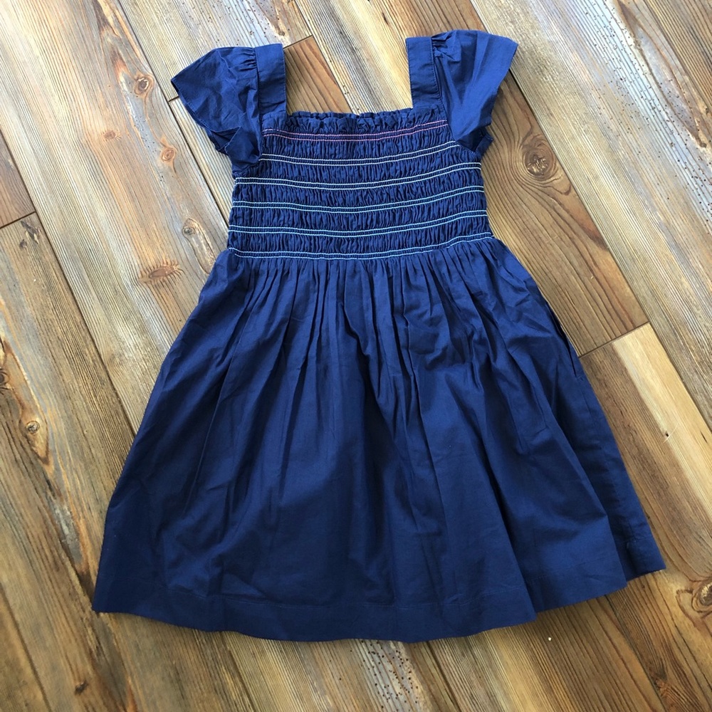 Flutter sleeve 100% cotton dress with pockets